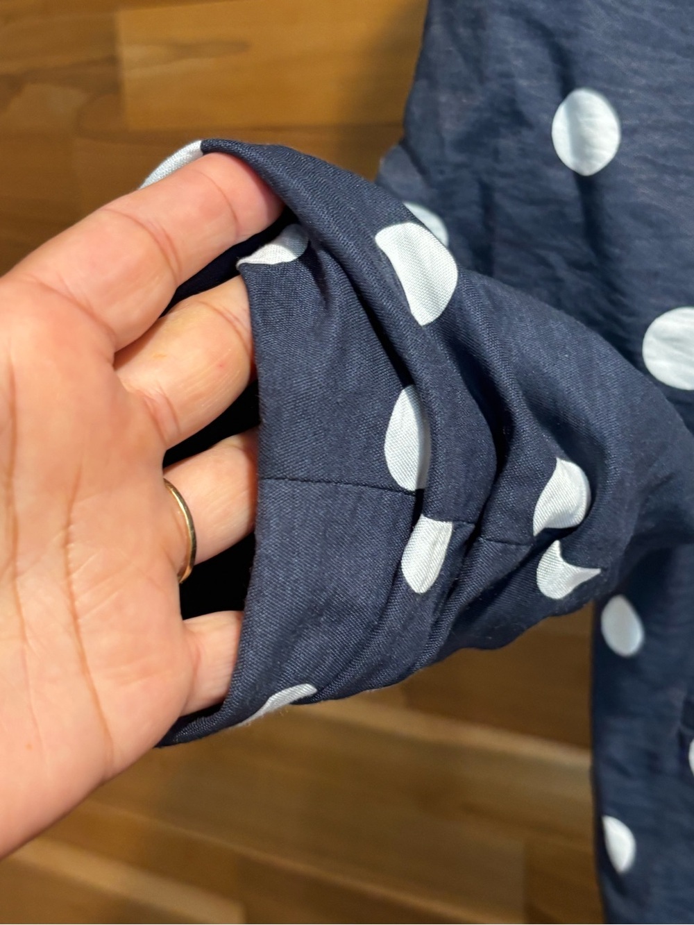 LC Lauren Conrad Navy Blazer with White Polka Dots - Picture 2 of 8